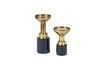 Miniature Black aluminium candle holder Glam 5