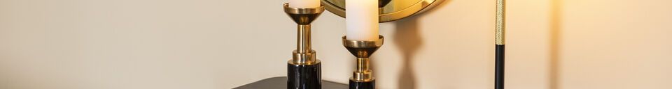 Material Details Black aluminium candle holder Glam