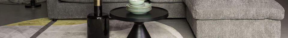 Material Details Black aluminium coffee table Floss