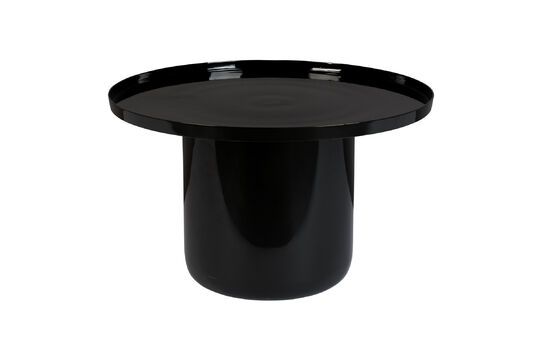 Black aluminium coffee table Shiny Bomb Clipped