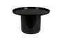 Miniature Black aluminium coffee table Shiny Bomb Clipped