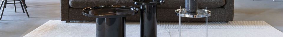 Material Details Black aluminium coffee table Shiny Bomb