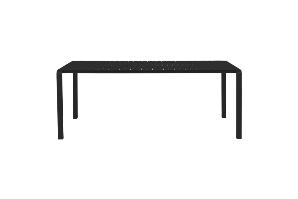 Black aluminium dining table Vondel - 2