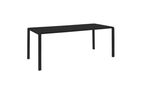 Black aluminium dining table Vondel Clipped