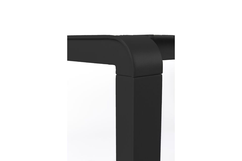 Black aluminium dining table Vondel - 7