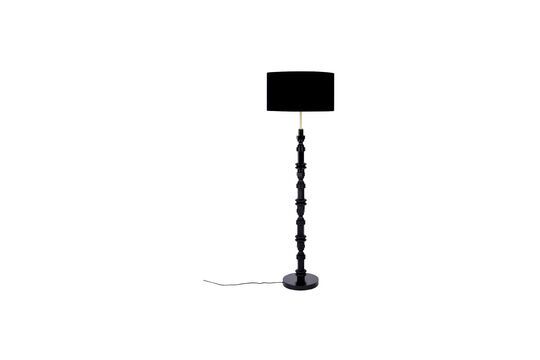 Black aluminium floor lamp Totem Clipped