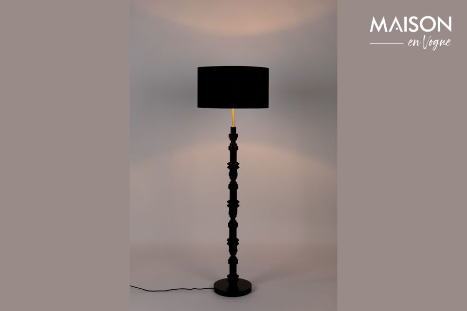 Black aluminium floor lamp Totem Zuiver