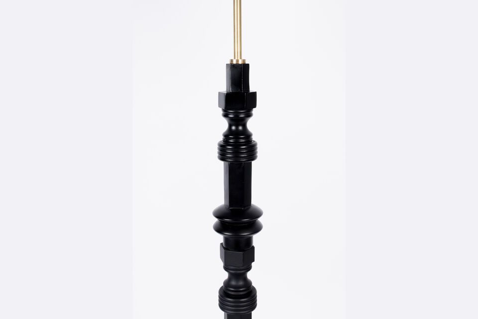 Black aluminium floor lamp Totem - 6