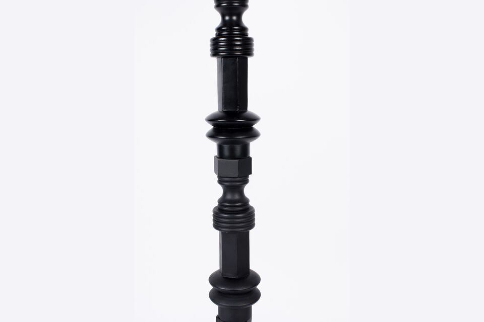 Black aluminium floor lamp Totem - 7