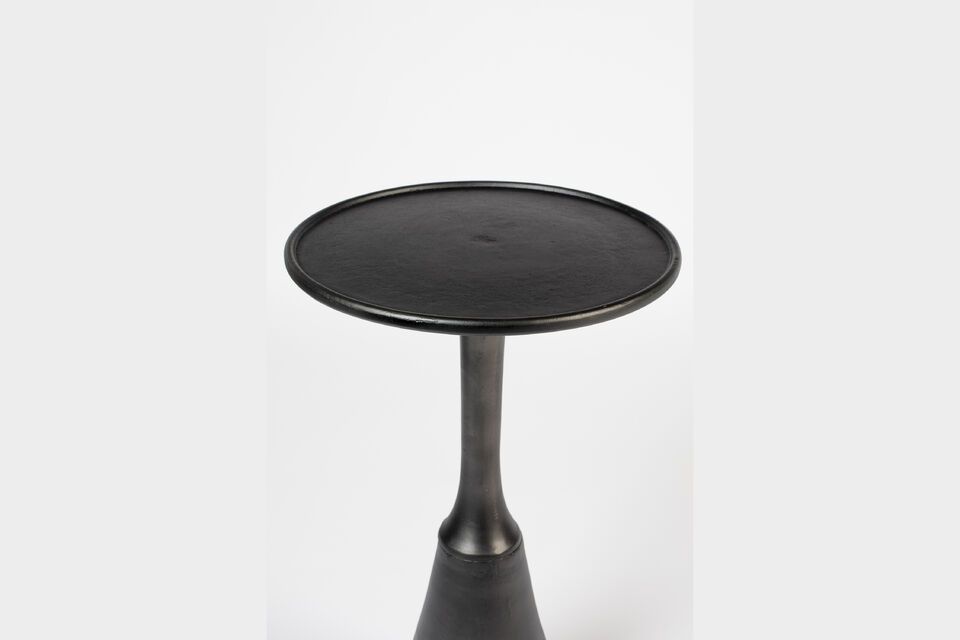 Black aluminium side table Noah - 9