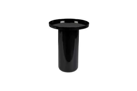 Black aluminium side table Shiny Bomb Clipped