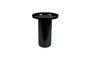 Miniature Black aluminium side table Shiny Bomb Clipped