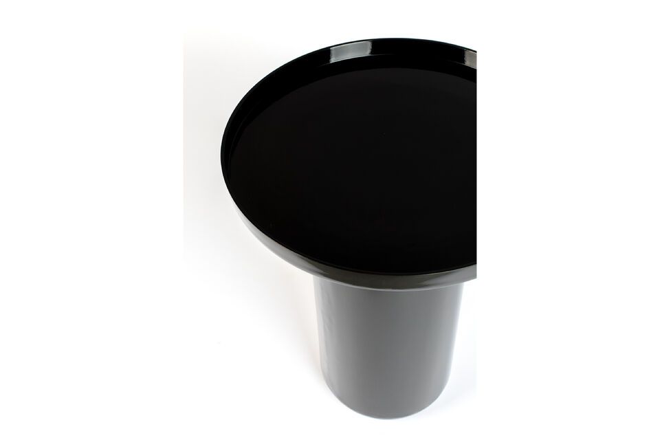 Black aluminium side table Shiny Bomb - 6