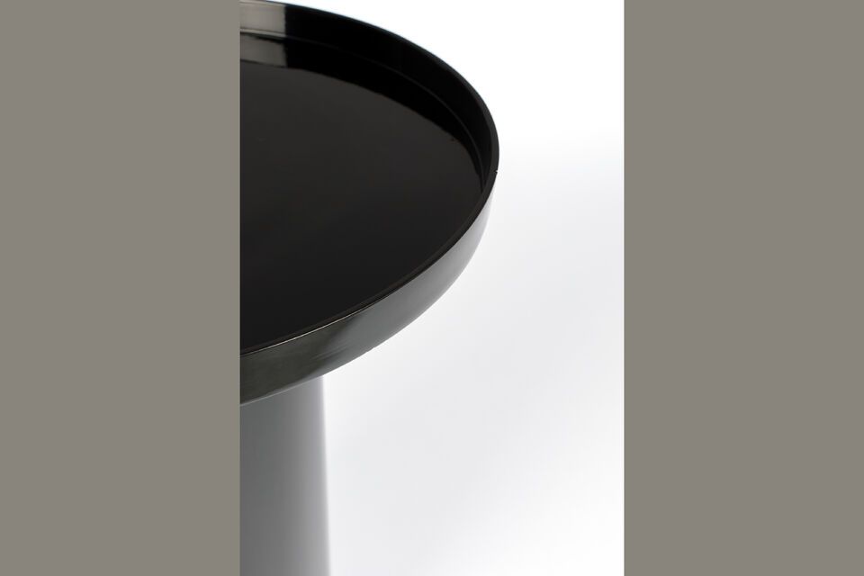 Black aluminium side table Shiny Bomb - 8