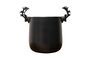 Miniature Black aluminum ice bucket Deer Clipped