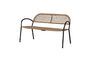 Miniature Black and beige metal bench Sofa Clipped