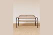 Miniature Black and beige metal bench Sofa 2