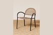 Miniature Black and beige metal Chair 1