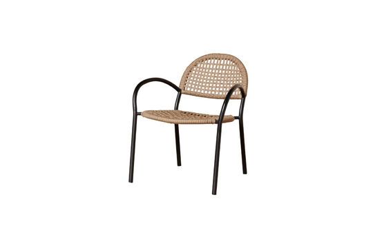 Black and beige metal Chair Clipped