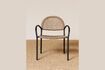 Miniature Black and beige metal Chair 2