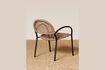 Miniature Black and beige metal Chair 3