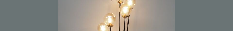 Material Details Black and gold metal floor lamp Artifice