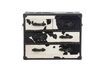 Miniature Black and white Cowhide chest of drawers 2