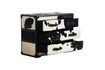 Miniature Black and white Cowhide chest of drawers 6