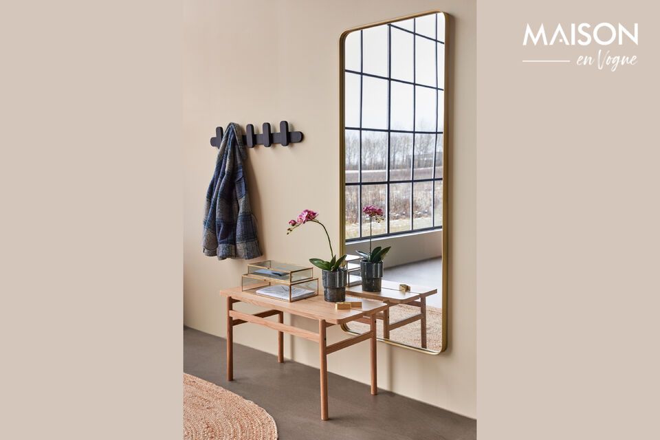 Introduce functionality and aesthetics with the Merry Black Ash Wood Coat Rack