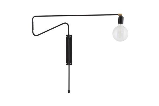 Black brass wall light Swing Clipped