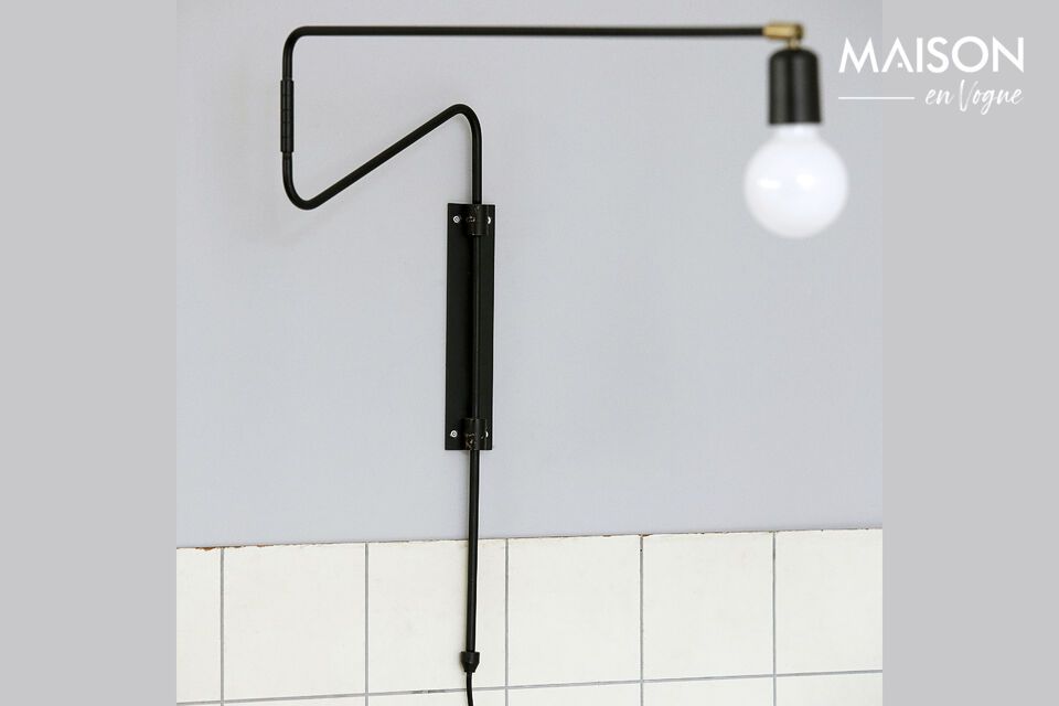 Black brass wall light Swing House Doctor