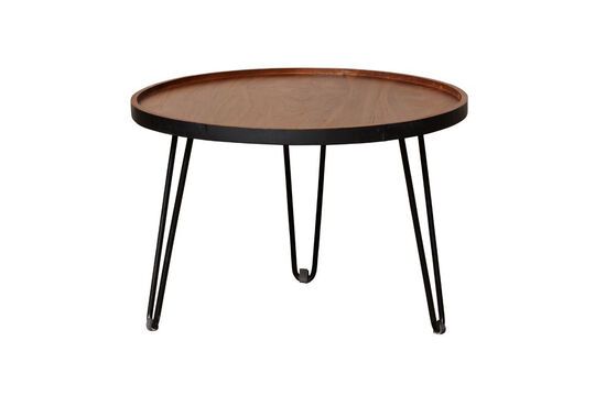 Black brown teak coffee table Clipped