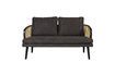 Miniature Black fabric 2-seater sofa Manou 1