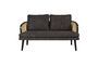 Miniature Black fabric 2-seater sofa Manou Clipped