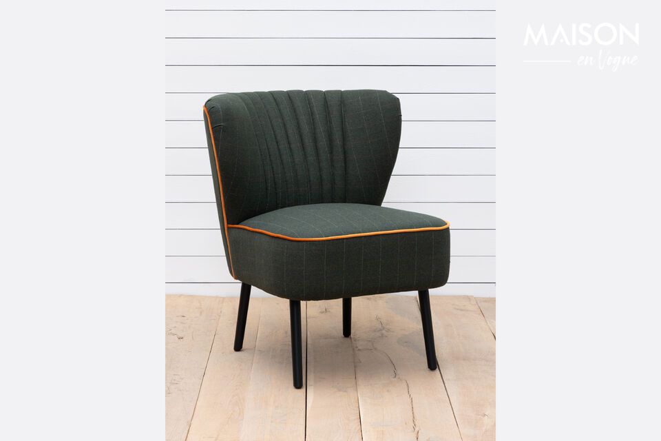 Black fabric armchair Emorine Chehoma