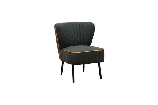 Black fabric armchair Emorine Clipped