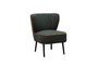 Miniature Black fabric armchair Emorine Clipped