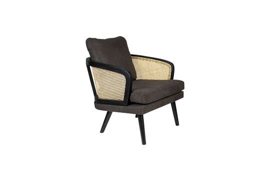 Black fabric armchair Manou Clipped