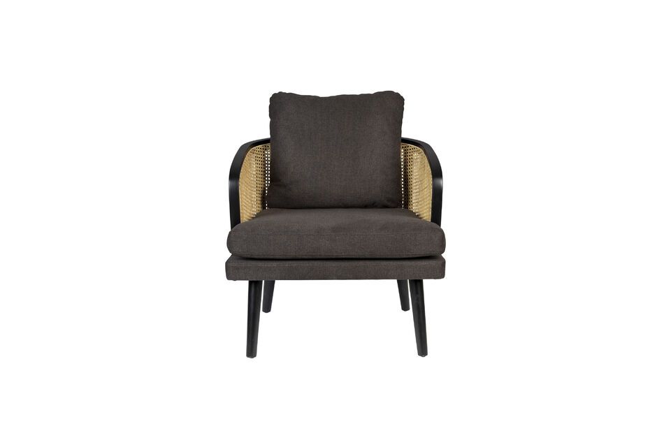 Black fabric armchair Manou - 5