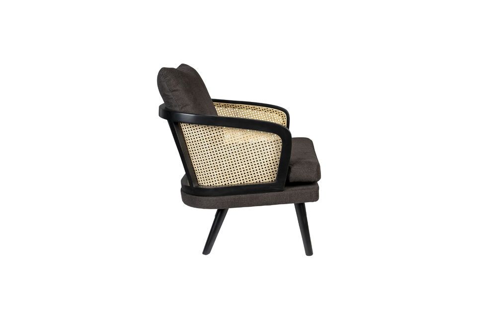 Black fabric armchair Manou - 6