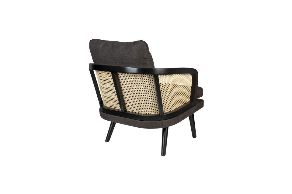 Black fabric armchair Manou - 7