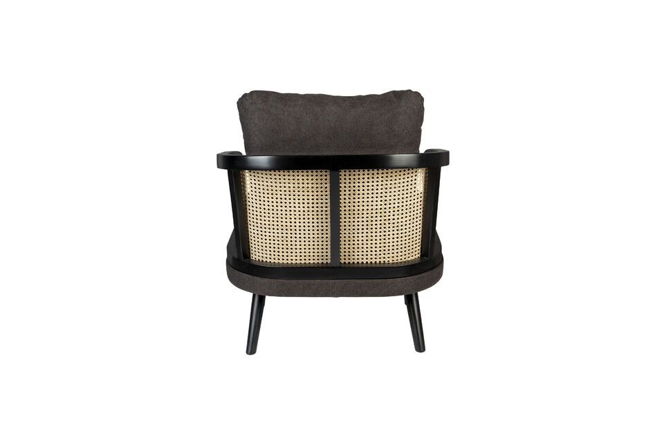 Black fabric armchair Manou - 8