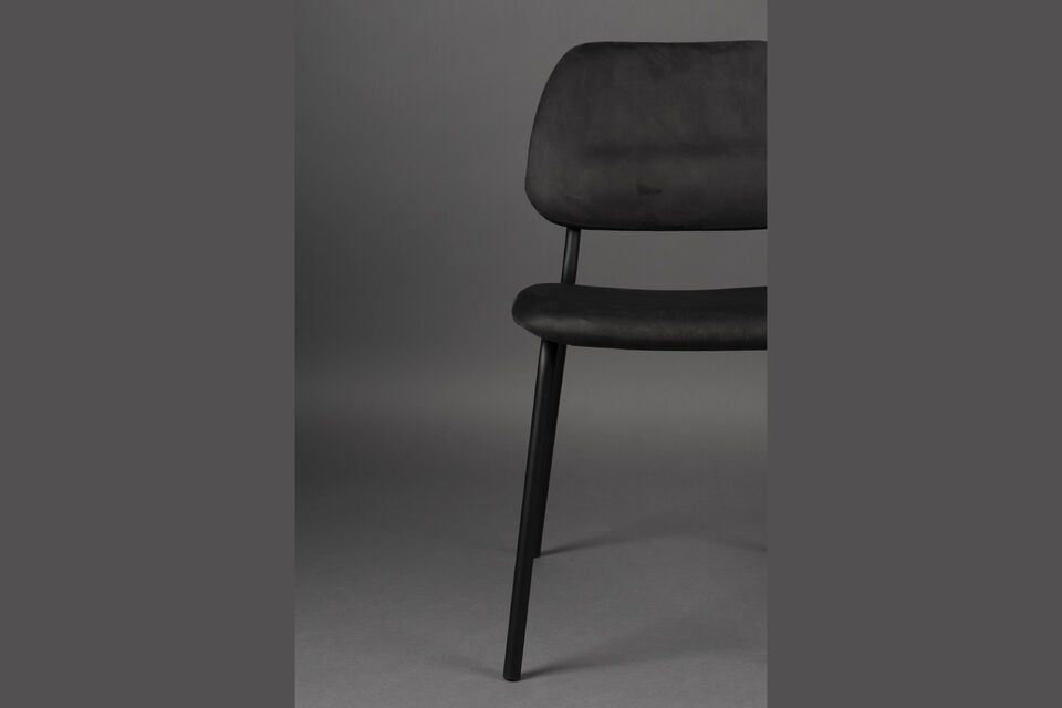 Black fabric chair Darby - 9