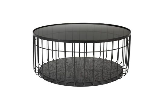 Black glass coffee table Lance Clipped