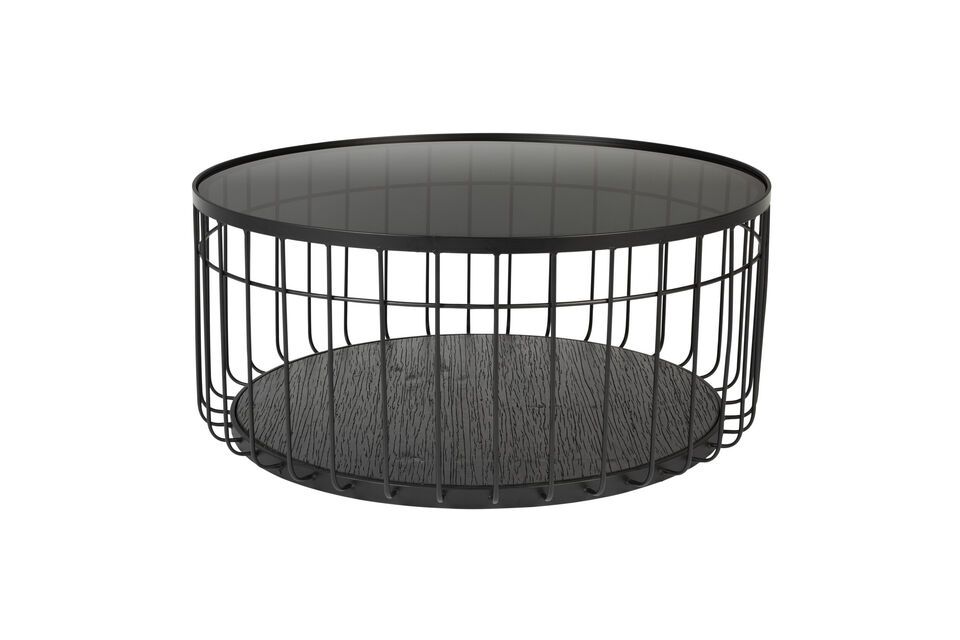 Black glass coffee table Lance White Label