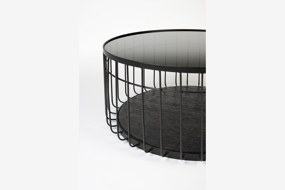 Black glass coffee table Lance - 5