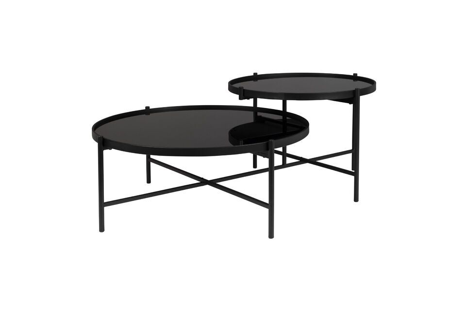 Black glass coffee table Lily White Label