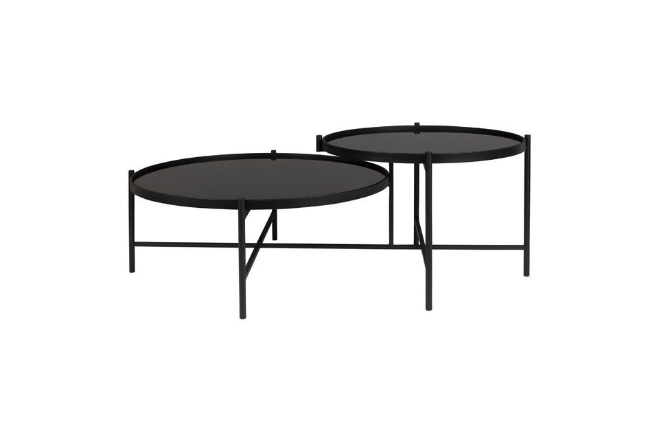 Black glass coffee table Lily - 4