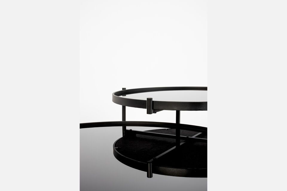 Black glass coffee table Lily - 5