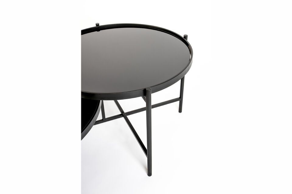 Black glass coffee table Lily - 6